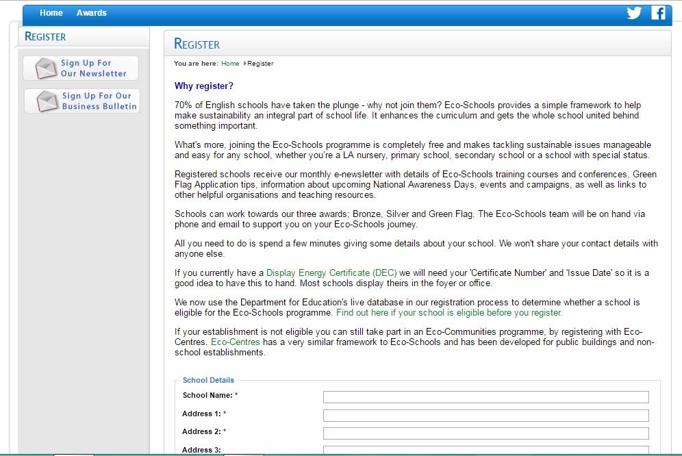 registers for schools